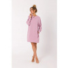 Dámske košeľové šaty M740 Powder pink - MOE M pudrovo-růžová