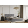 Posteľ TIVOLI 140x200 svetlosivá s úložným priestorom