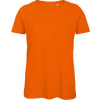 B&C INSPIRE T / Dámske tričko Medium Fit z bio bavlny - oranžová XS