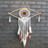 Ochranný Lapač Snov - Veľký - Macramé - Biela / Šedá / Hnedá Varianta: Veľký - Macramé