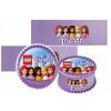 SADA JEDLÝ OBRÁZOK NA TORTU + BOKY + NÁPIS LEGO FRIENDS