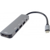PremiumCord USB-C na HDMI + USB3.0 + 2x USB2.0 + PD(power delivery) adaptér ku31dock15