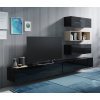 MEBLINE Obývacia stena CALABRIA 27 čierna / čierny lesk