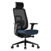 KREDE Kancelárska stolička K42 BLACK modrá
