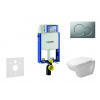 Geberit Kombifix Modul na závesné WC s tlačidlom Sigma01, matný chróm + Duravit D-Code - WC a doska, Rimless, SoftClose 110.302.00.5 NH3