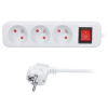 Predlžovací kábel s vypínačom-3 zásuvky-1,5m-Solight- PP10
