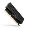 AXAGON PCEM2-XS, PCIe x16 - M.2 NVMe M-key slot adaptér, puzdro s chladičom na pasívne chladenie