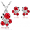 Austrian Crystal SW set Flower Red