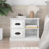 zahrada-XL Nočný stolík lesklý biely 60x35,5x45 cm 816370