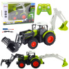 LEAN TOYS Diaľkovo ovládaný poľnohospodársky traktor 2 v 1 s otočnou lyžicou a rýpadlom 2,4G