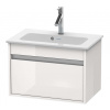 Duravit Ketho Umývadlová skrinka Compact 41x60x39 cm, 1 zásuvka, lesklá biela KT642202222