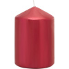 Sviečka MagicHome Vianoce, 7x10 cm, valcová, červená, metalický efekt