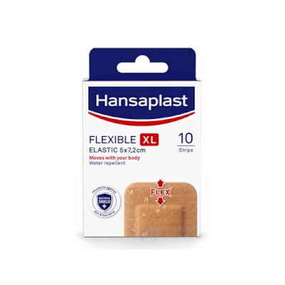 Hansaplast FLEXIBLE XL Elastic náplasť elastická, 5x7,2 cm 1x10 ks
