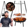 Záhradné ohnisko - Záhradný gril závesný krb nohavicu Veľký 50 cm grat bonfire doplnky (Záhradný gril závesný krb nohavicu Veľký 50 cm grat bonfire doplnky)