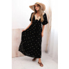Legínovo Dámske šaty z viskózy so šnurovaním na chrbte čierna Farba: Čierna, Veľkosť: UNI