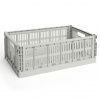 HAY Skladacia prepravka Colour Crate Large Grey