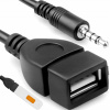Adaptér 3,5 mm jack AUX na USB 2.0 Retoo čierny
