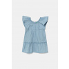 Dievčenské bavlnené šaty United Colors of Benetton 4DHJGV02H.P.Seasonal modrá 104