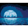 Mesiac odrážajúci sa v morských vlnách, 40×50 cm, vypnuté plátno na rám 6046281