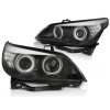 Predné svetlá BMW E60 E61 03-07 CCFL Angel Eyes Black