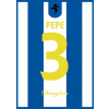 Superfutbal Maketa dresu FC Porto, modrá / biela Rozmer: A2, Meno a číslo: Pepe 3