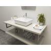 CERAMICA LATINA ATYP 121-140 x 41-45cm doska pod umývadlo, MDF/lamino, woodline creme