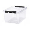 Úložný box, plastový, 32 l, čierne úchytky, SMARTSTORE 