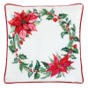 Autronic Vankúš s výplňou - vianočné ruže, 100% polyester, 45 x 45 cm UBR092-1