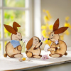 Dekoratívne figúrky Zajačikovia, súprava 3 ks