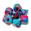 Sada kociek na RPG: Chessex - Gemini Purple-Teal Gold (7 ks)