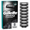 Gillette Mach3 Charcoal Náhradné Holiace Hlavice pre Mužov, , 8 Náhradné Holiace Hlavice