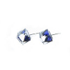 Náušnice Swarovski elements kocky 6 mm modré BERMUDA BLUE – napichovačky
