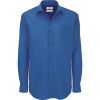 Pánska popelínová košeľa B&C Heritage s dlhým rukávom - modrá, L