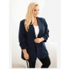 Kesi Włoski Dámske elegantné plus size sako modrá