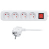 Predlžovací kábel s vypínačom-4 zásuvky-5m-Solight- PP33