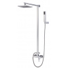 BELAGGIO TORINO 2854 Nástenný sprchový stĺp s hranatou vodovodnou batériou a príslušenstvom, CHROM, rozteč 150mm TO2854