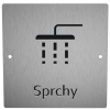 Nerezový piktogram SPRCHY 1b Rozměr: 10 x 10 cm