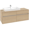 VILLEROY & BOCH Collaro závesná skrinka pod umývadlo na dosku (umývadlo vľavo), 4 zásuvky, 1400 x 500 x 548 mm, Nordic Oak, C08900VJ