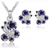 Austrian Crystal SW set Flower Dark Purple