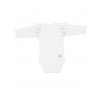Detské body pre dievčatá volán SHINE GIRL s dlhým rukávom - 062 - Biela