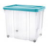 Tontarelli Úložný box s kolieskami PUZZLE 80 l transp/modrá 8031881ACG