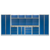 Kvalitný PROFI BLUE dielenský nábytok - 4535 x 2000 x 495 mm - MTGS1300AE