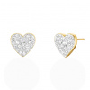 ROSEFIELD oceľové pozlátené náušnice srdiečka JEPHG-J1275