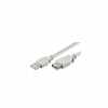 PremiumCord USB 2.0 kabel prodlužovací, A-A, 0,5m, šedá (kupaa05)