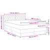 vidaXL Box pružinová posteľ Čierna Zamat 140 x 200 cm Trvácny - Čierna - 275706-292440