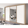 Šatníková skriňa Imperial, 250 cm, dub sonoma/biela