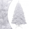 vidaXL Umelý výklopný vianočný stromček so snehovými vločkami 150 cm - Biela - 188119-122040