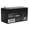Green Cell VRLA/AGM batéria 12V 1.2Ah, Faston 187 (F1)