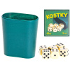 Mikro trading Kostky hrací - 16 mm - 6 ks s kelímkem