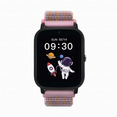 Smart hodinky Garett Kids Tech 4G ružová suchý zips TECH_4G_PNK_VEL